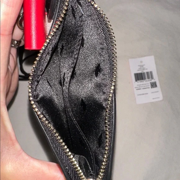 Kate Spade Black and Red Polka Dot Minnie Mouse Lanyard Pouch - Picture 3 of 3